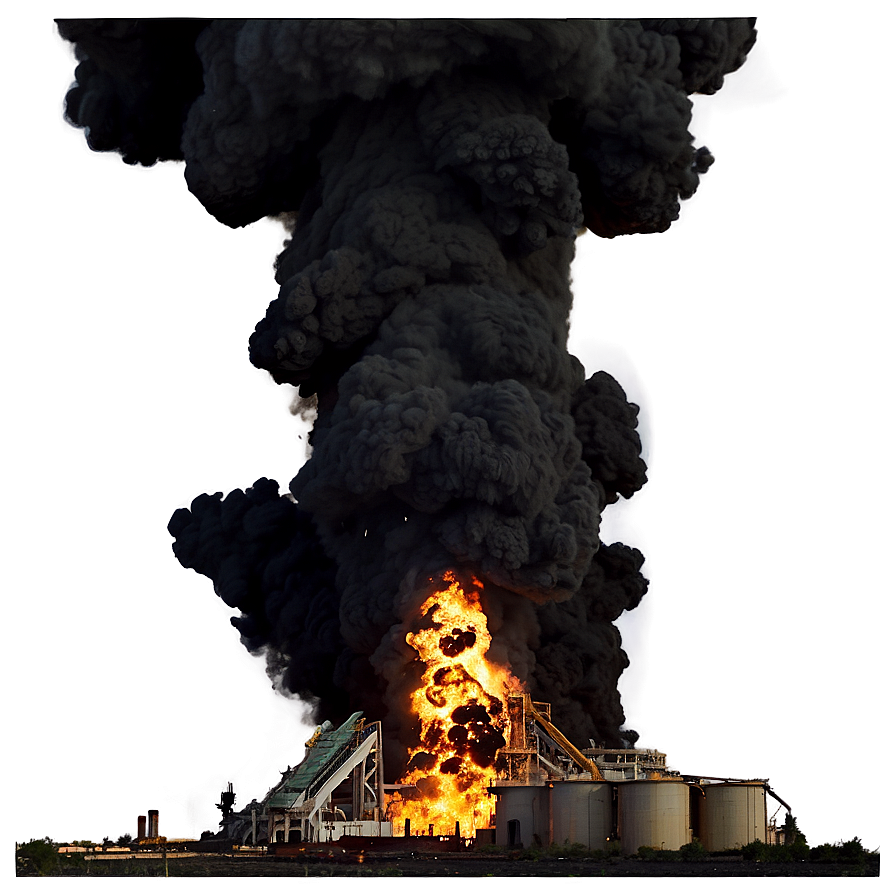 Burning Oil Field Explosion Png 38 PNG