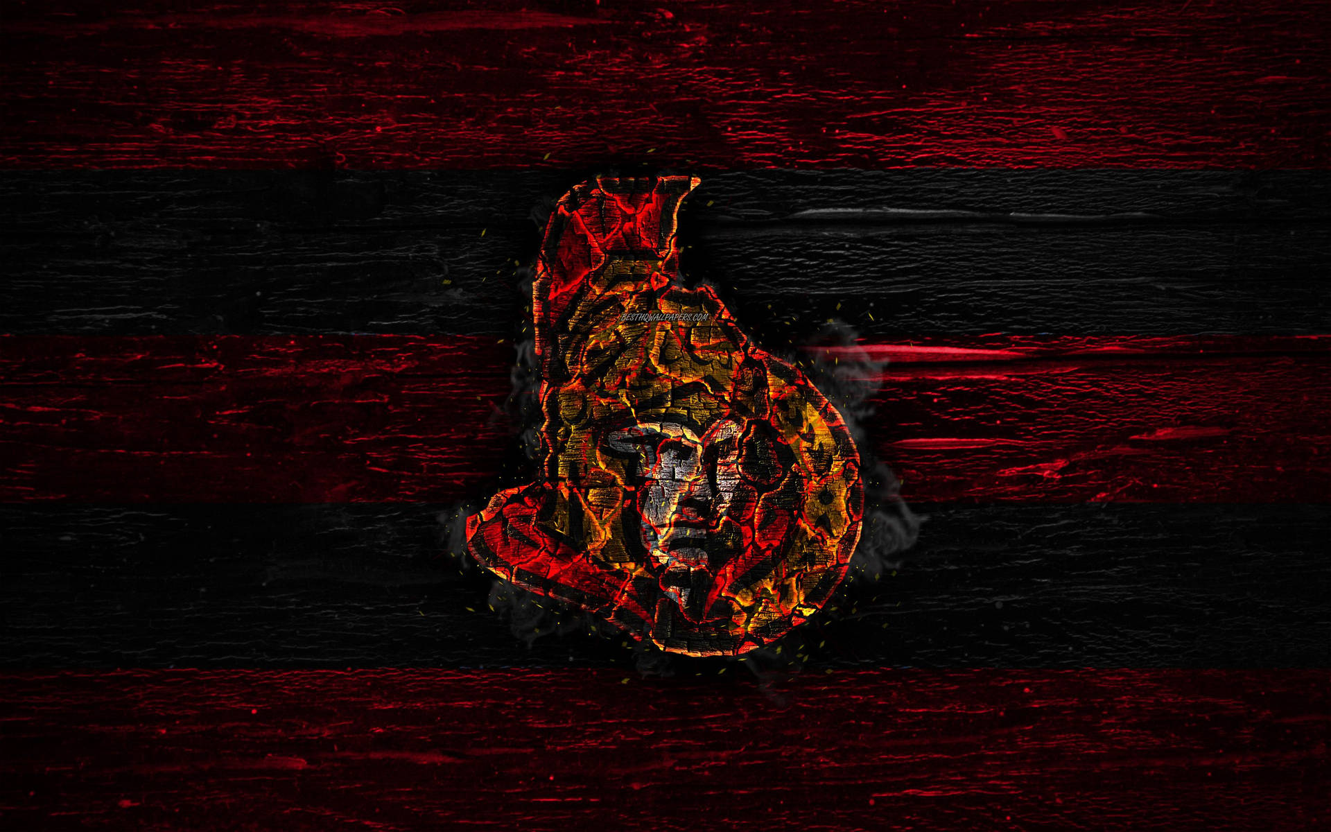 Burning Ottawa Senators Logo Wallpaper