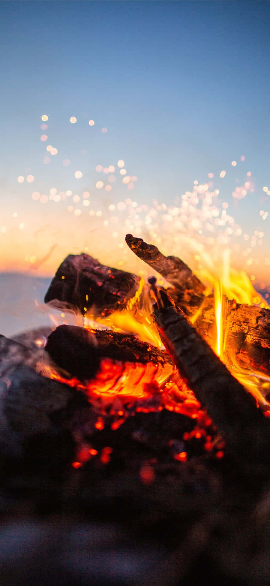 Burning Timbers Campfire Wallpaper