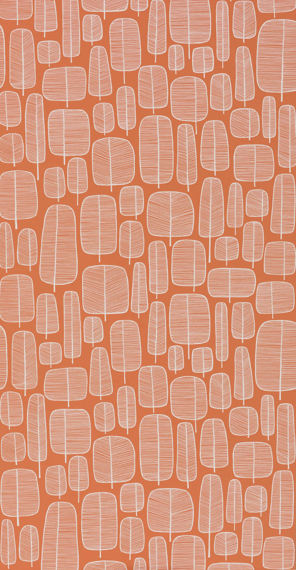 Burnt Orange Abstract Pattern Wallpaper