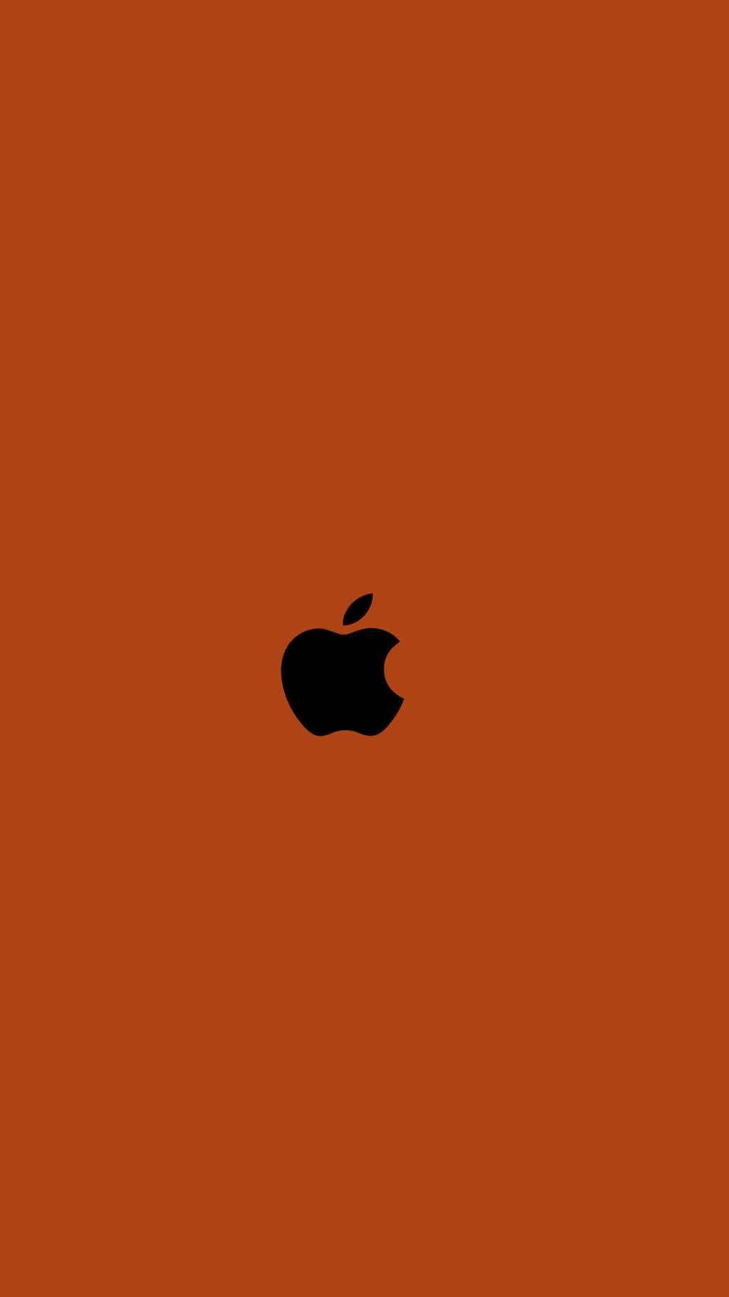 Fondode Pantalla De Color Naranja Quemado Con El Logotipo De Apple