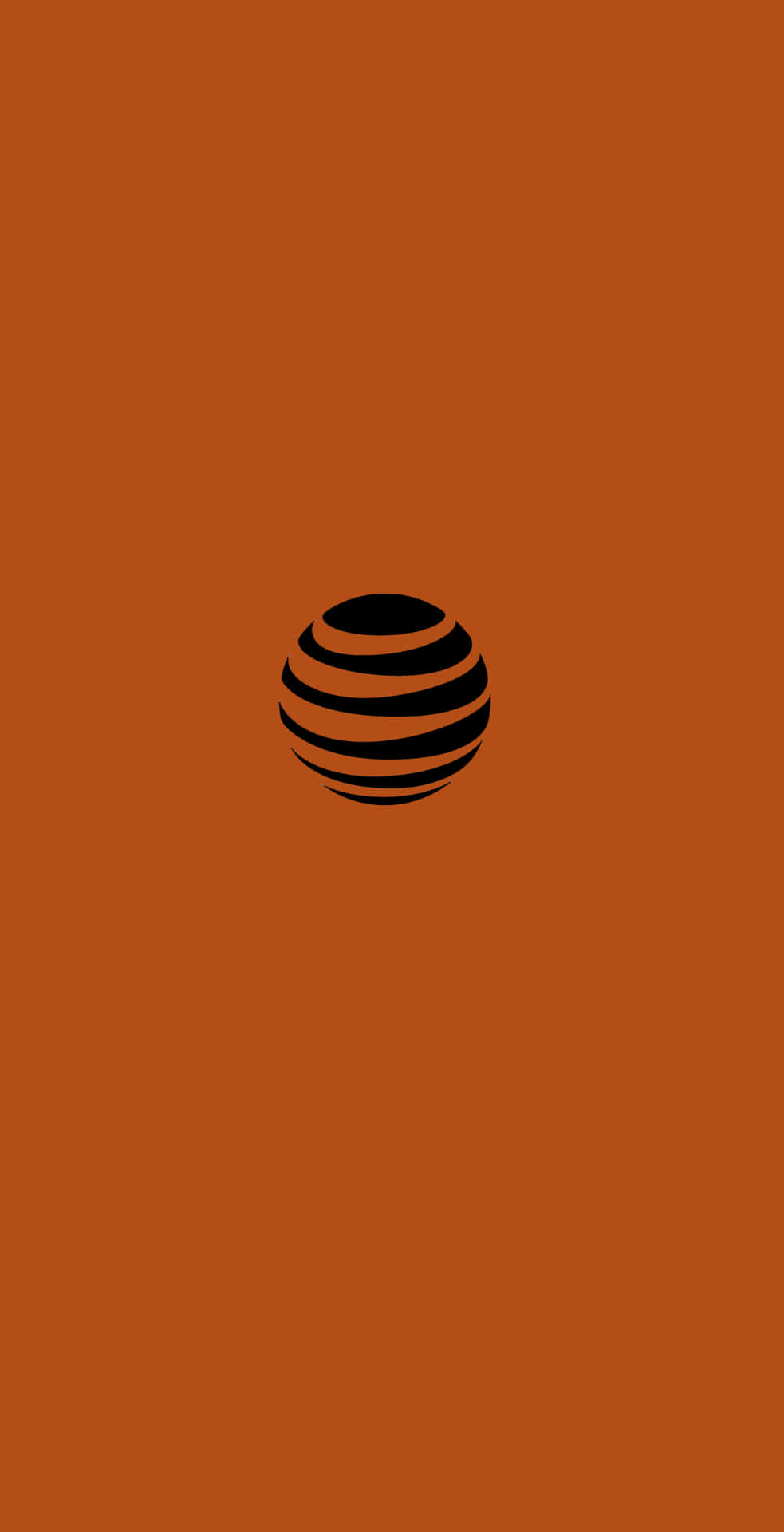Burnt Orange Background Black Sphere