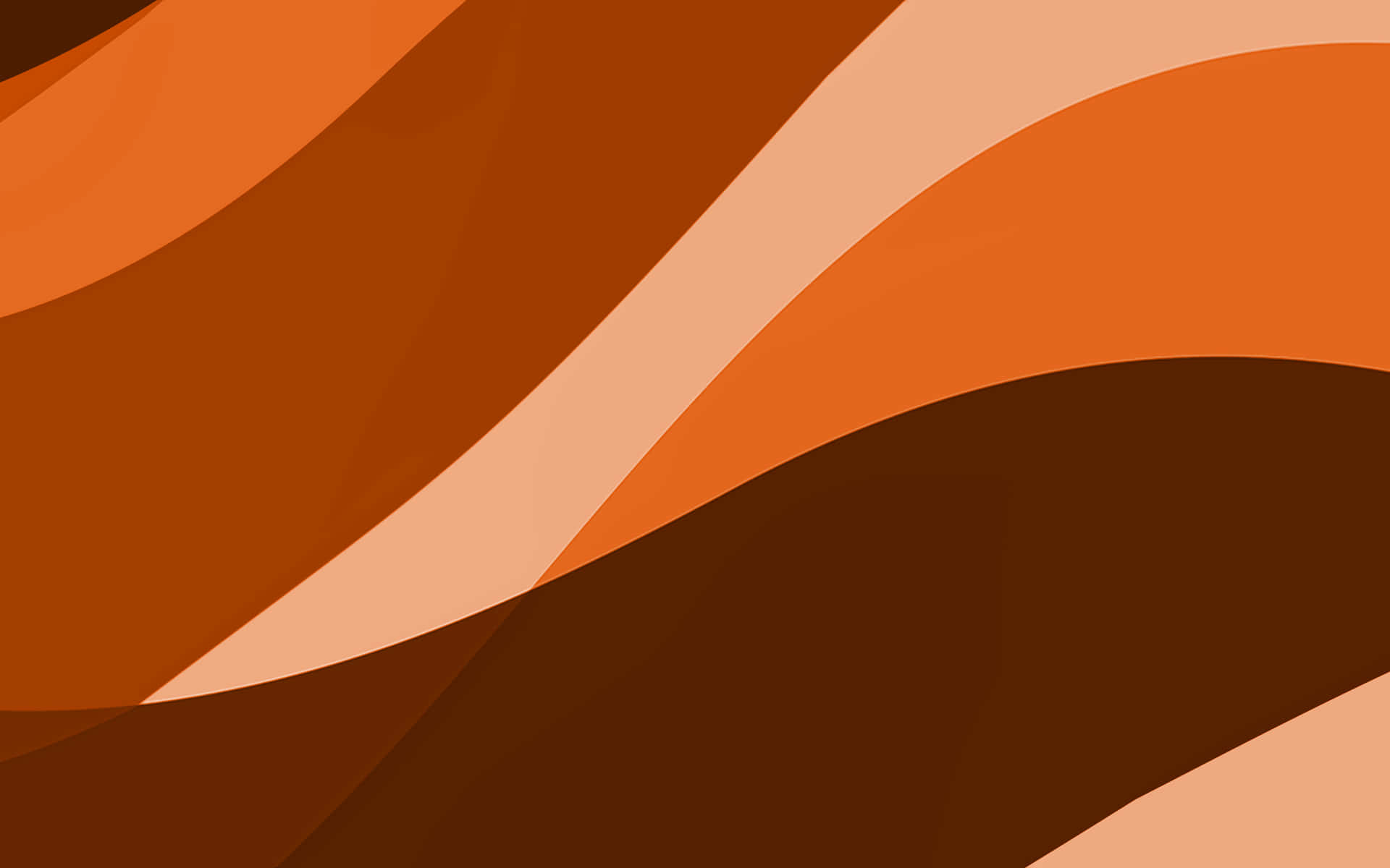 Burnt Orange Background Curvy Shapes