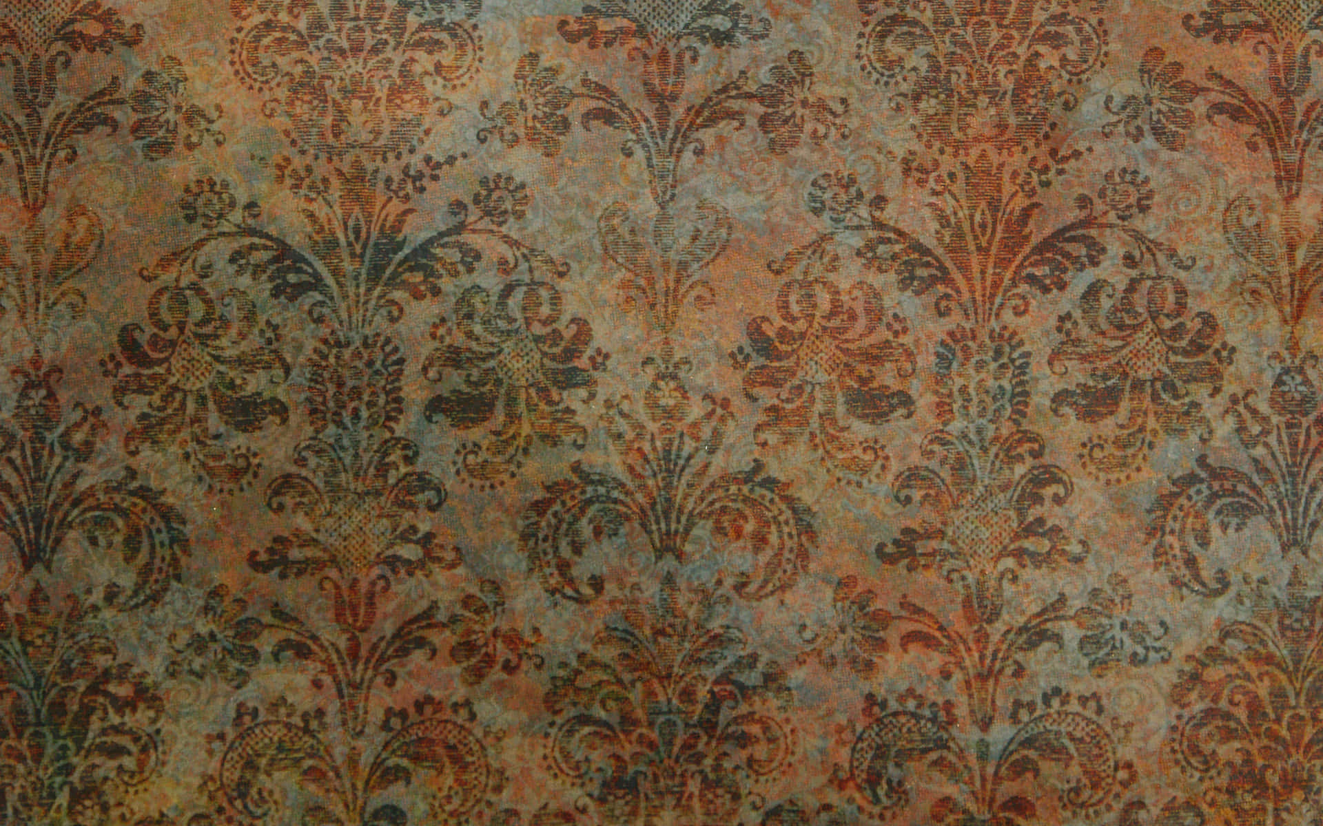Burnt Orange Vintage Pattern Texture Wallpaper