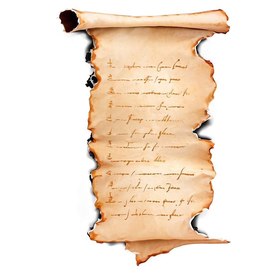 Burnt Paper With Writing Png Ddc73 PNG
