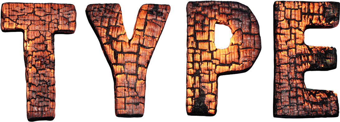 Burnt Wood Text Effect T Y P E PNG