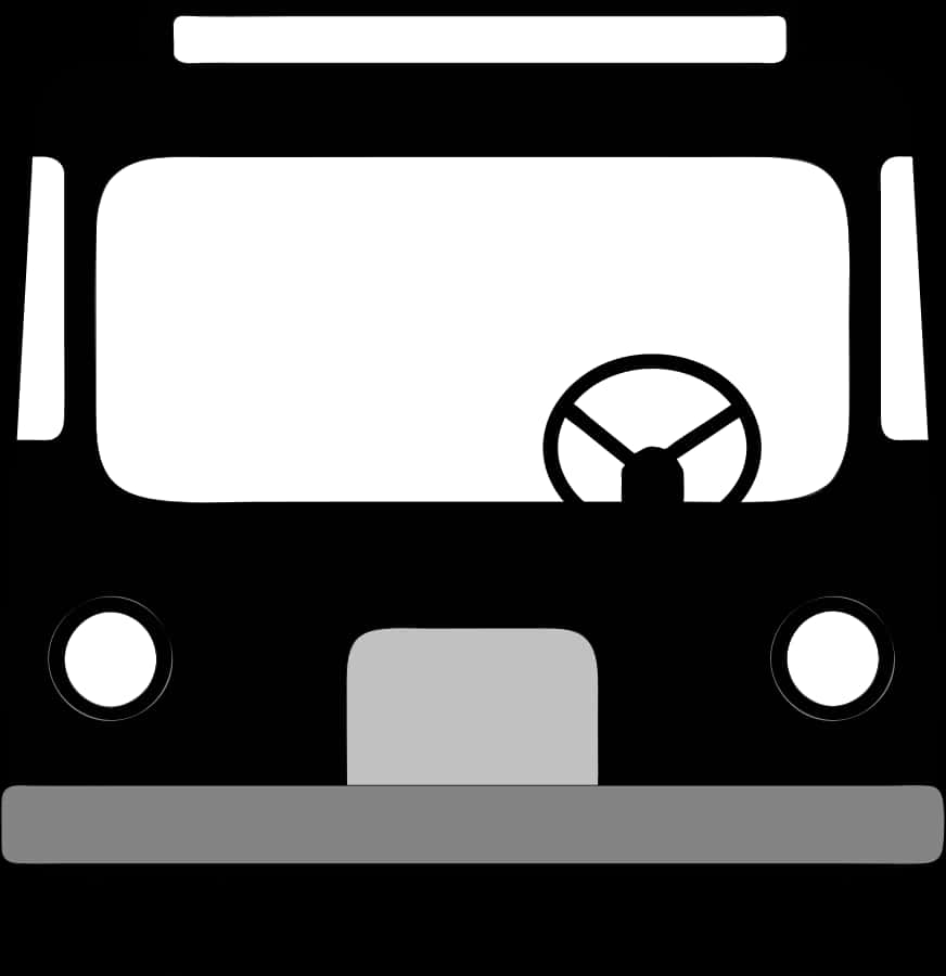 Bus Front View Icon PNG