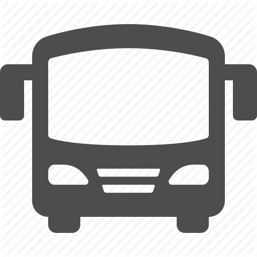 Bus Icon Silhouette Black PNG
