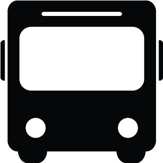 Bus Icon Simple Black PNG