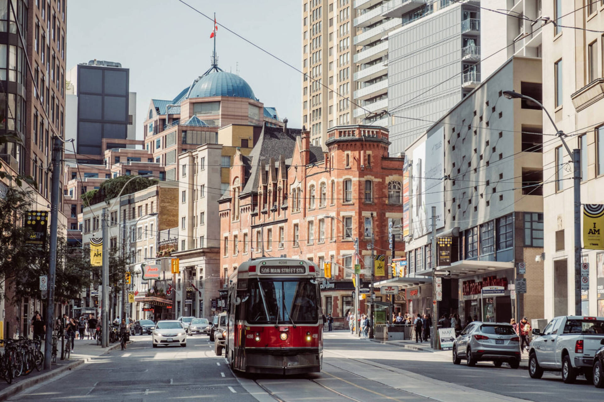 Busin Der Innenstadt Von Toronto Kanada Wallpaper