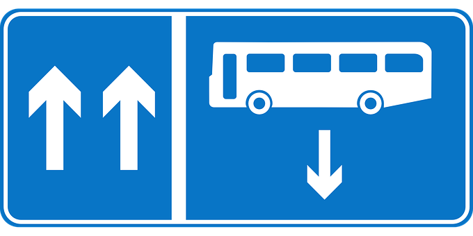 Bus Lane Traffic Sign PNG