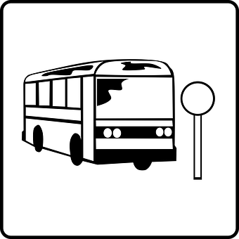 Bus Stop Sign Icon PNG