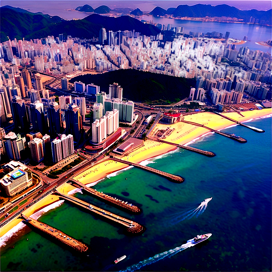 Download Busan City Coastal View Png Slj | Wallpapers.com