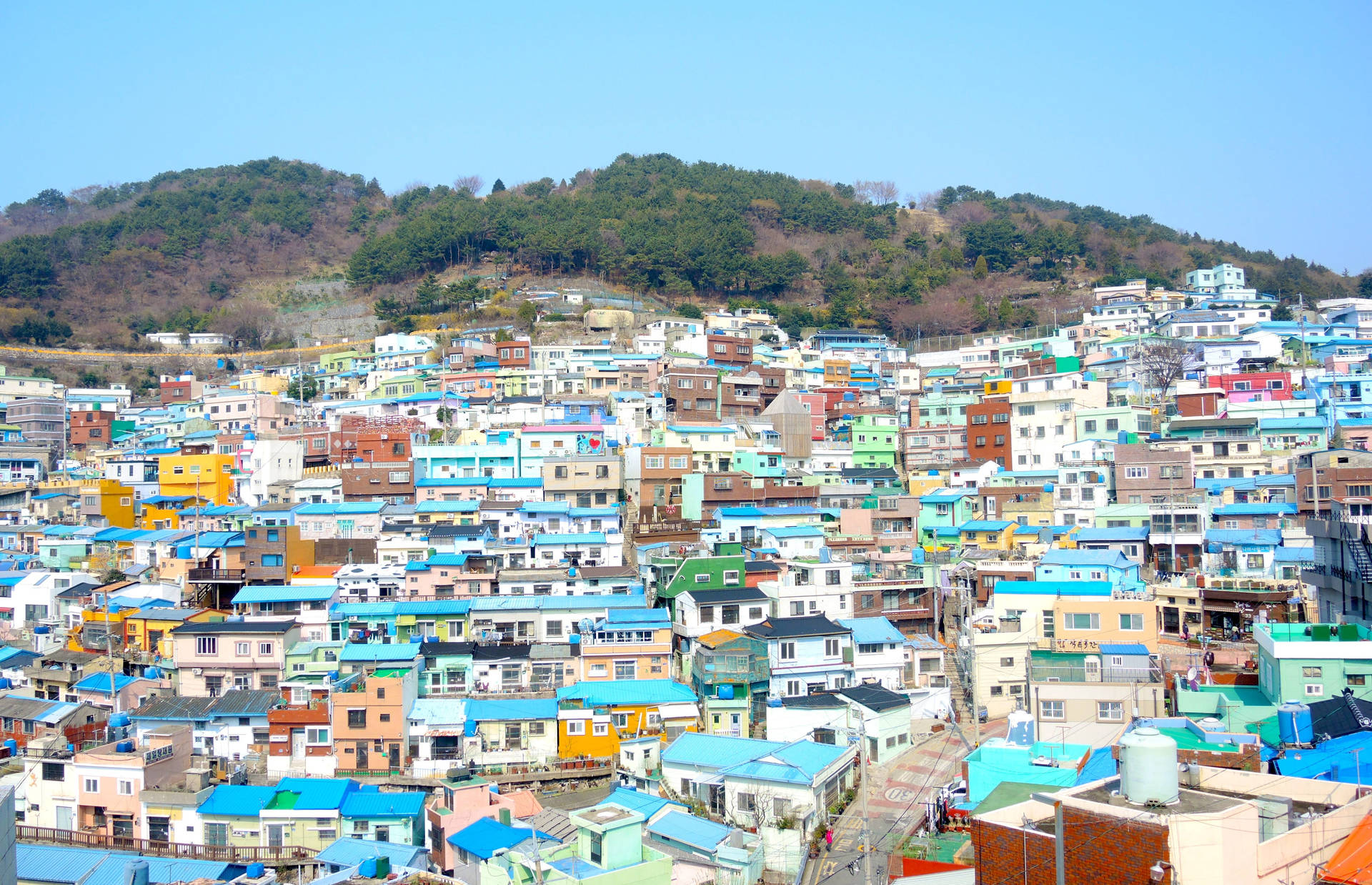 Área Residencial De Busan Papel de Parede