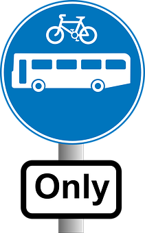 Busand Bicycle Only Sign.jpg PNG
