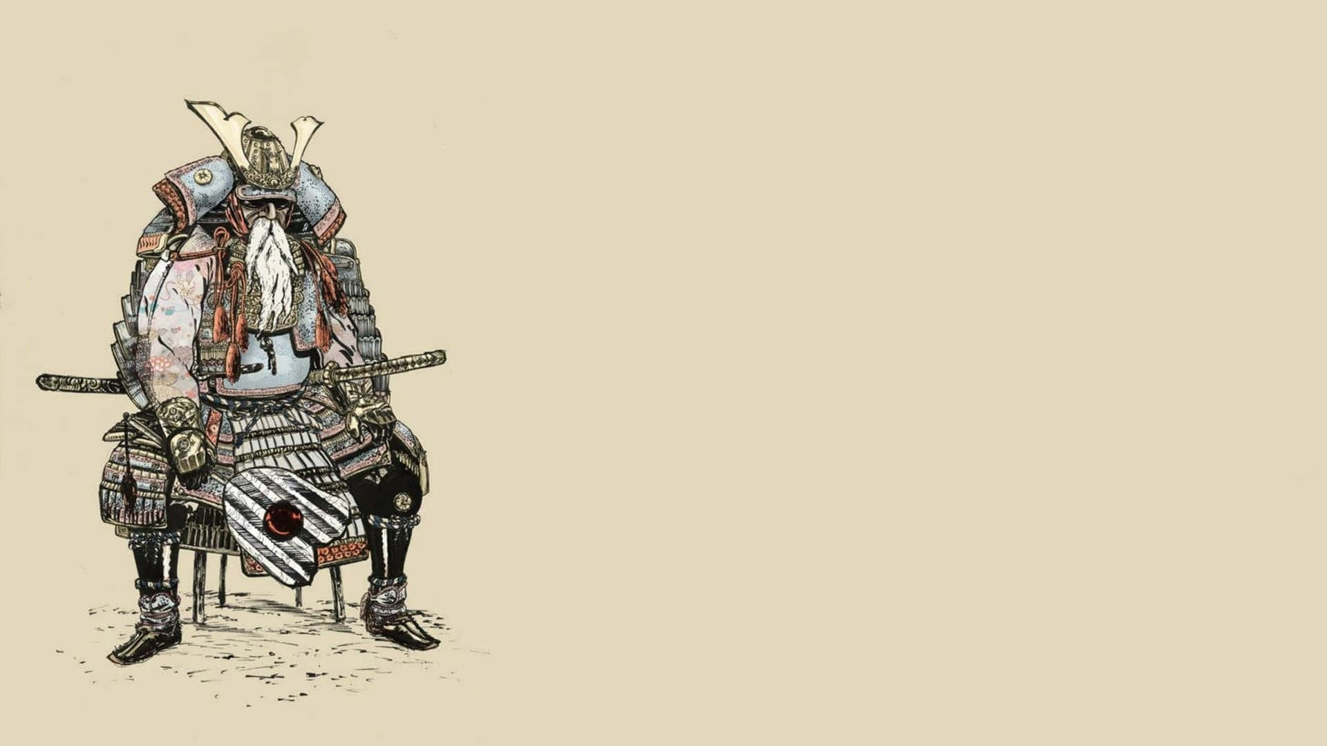 Warrior embodying the Bushido spirit Wallpaper