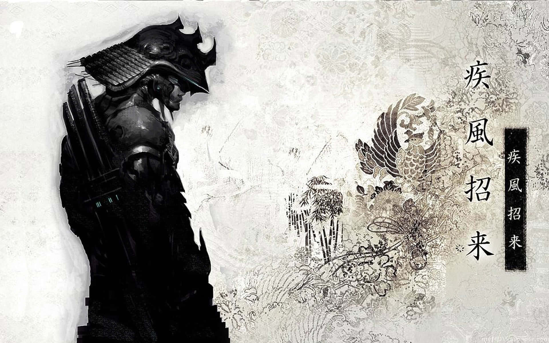Samurai Warrior in Nature Wallpaper