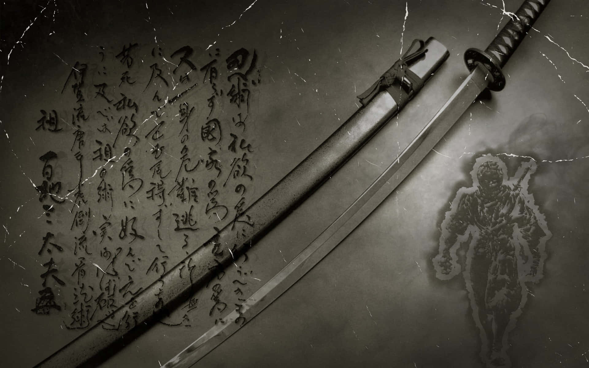Ancient Samurai Warrior in Battle Wallpaper