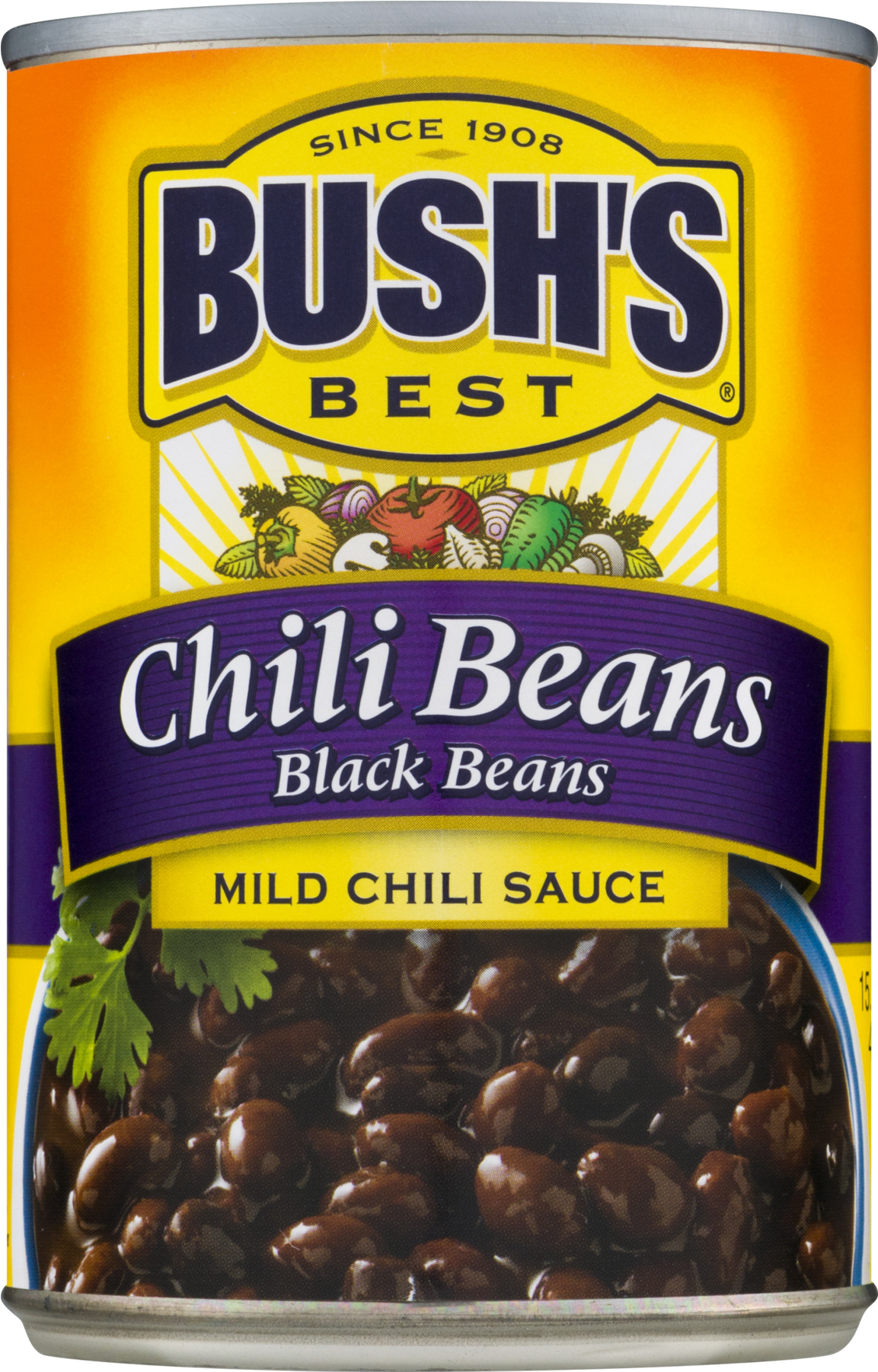 Bushs Best Chili Beans Black Beans Mild Chili Sauce PNG