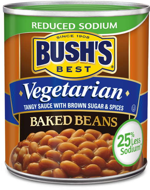 Bushs Best Vegetarian Baked Beans Reduced Sodium PNG