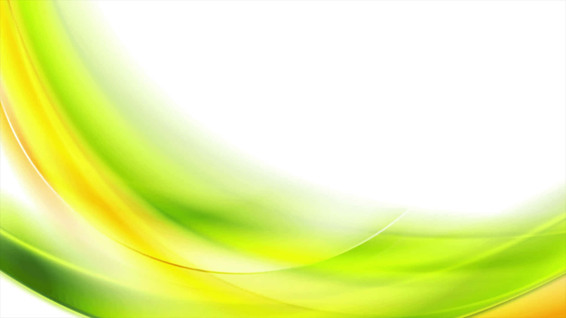 Abstract Green And Yellow Wave Background