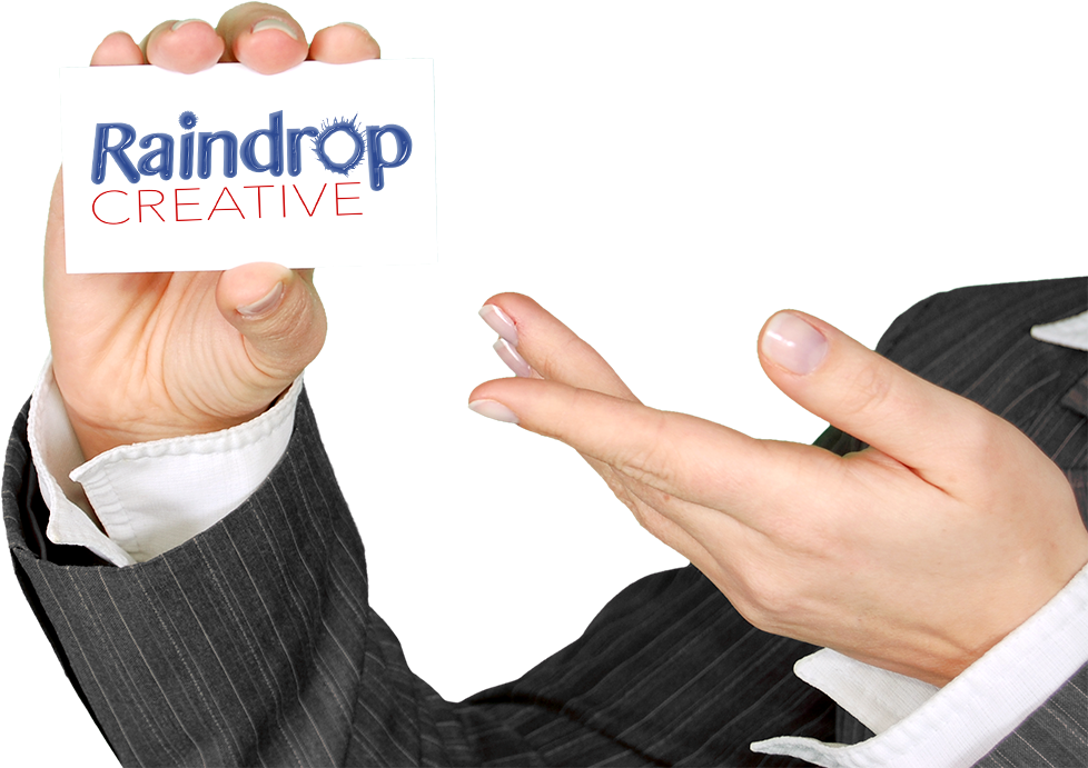 Business Card Presentation Raindrop Creative PNG
