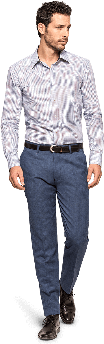 Business Casual Man Blue Outfit PNG