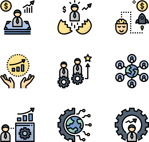 Business Coaching Concept Icons PNG