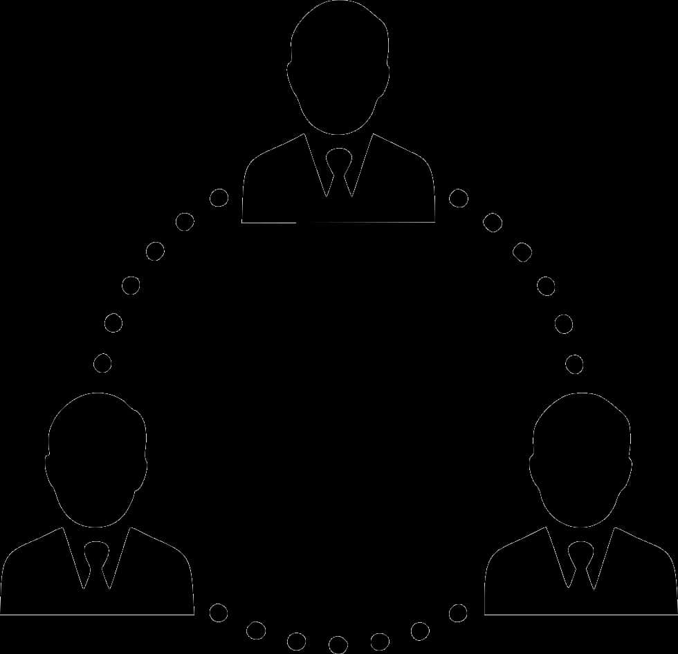 Business Communication Network Outline PNG