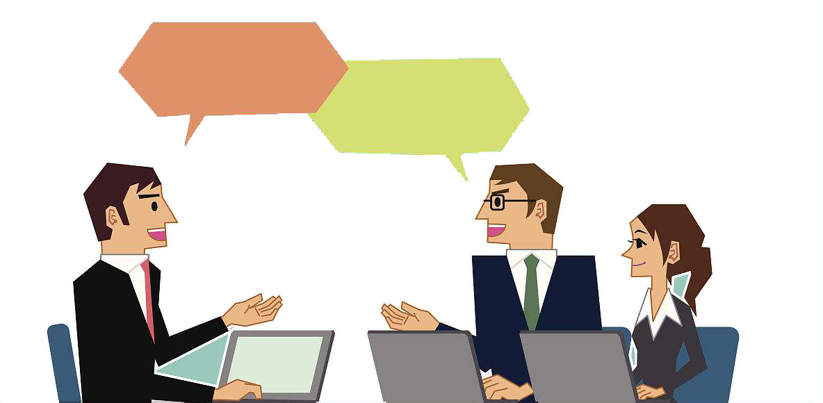 Business Discussion Cartoon PNG