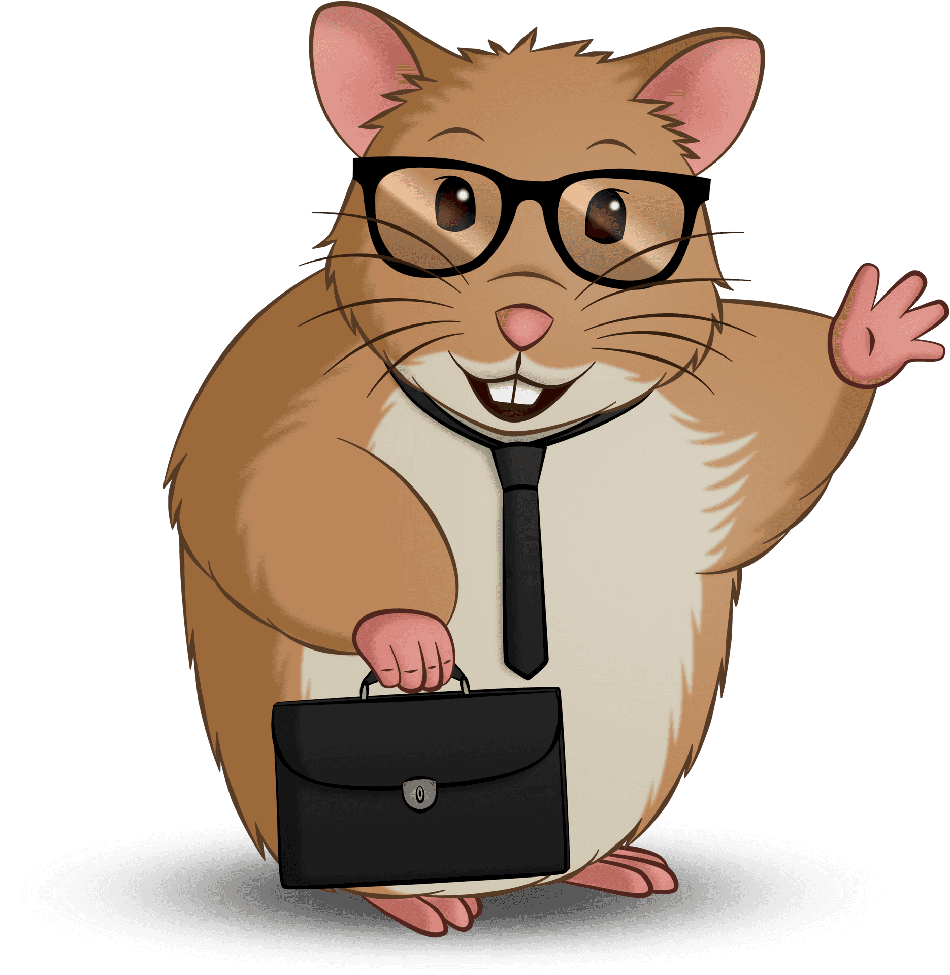 Business Hamster Cartoon Character PNG