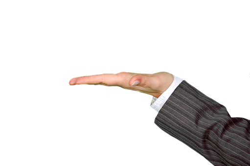 Business Hand Gesture Against Black Background PNG