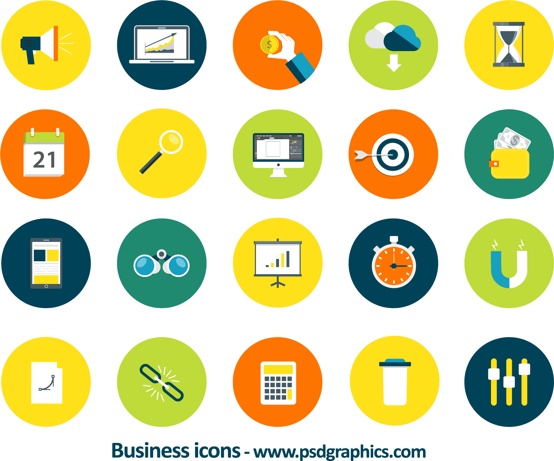 Download Business Icon Set Vector | Wallpapers.com