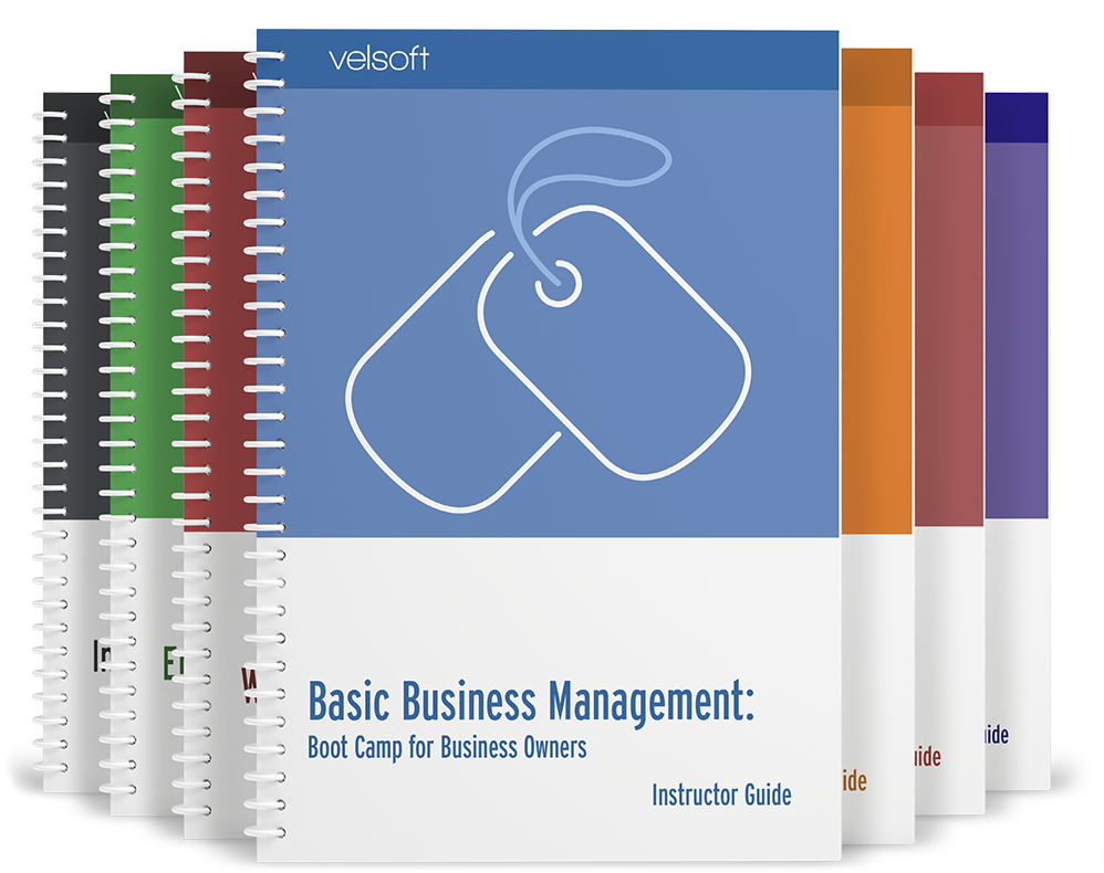 Business Management Training Manuals Stacked PNG