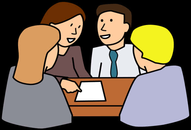 Download Business Meeting Cartoon | Wallpapers.com