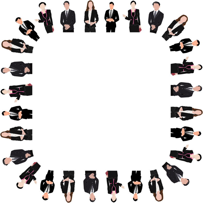 Business People Circle Formation PNG