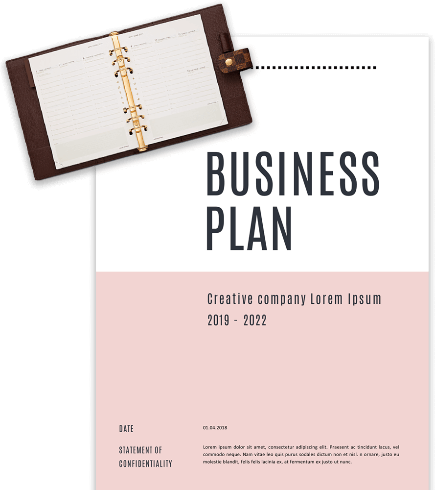 Business Plan Agenda Mockup PNG
