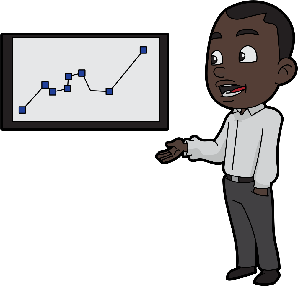 Business Presentation Growth Chart PNG