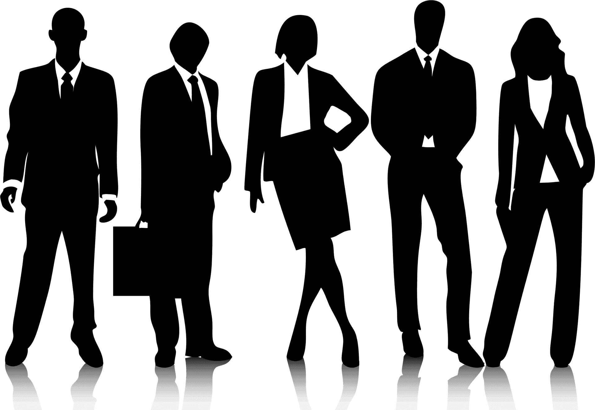 Business Professionals Silhouettes PNG