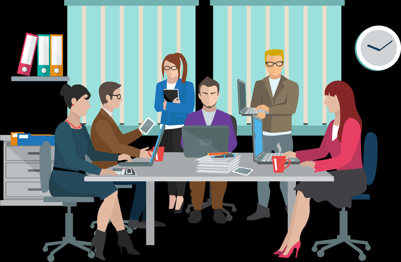 Download Business Team Meeting Discussion Office Setting 