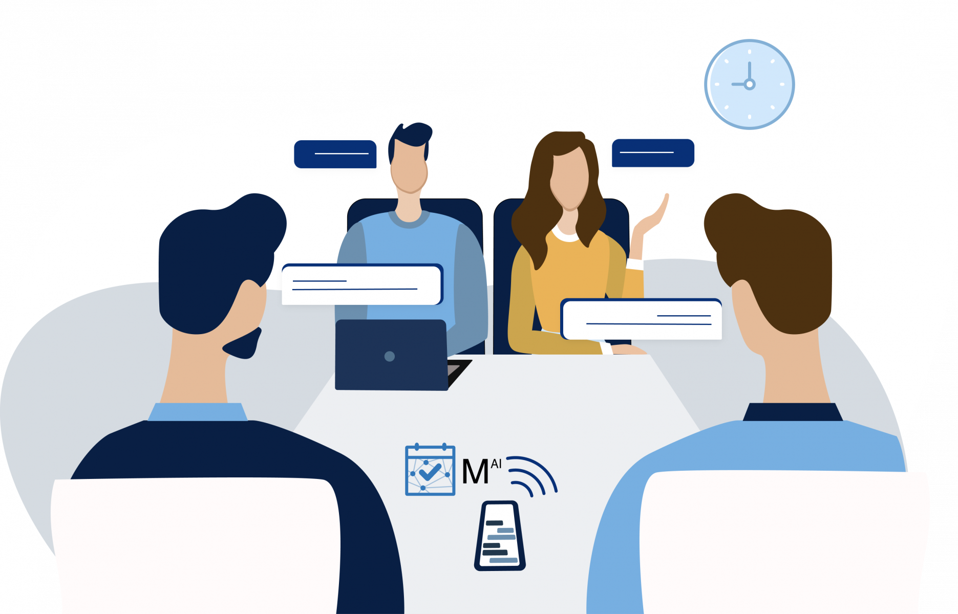 Business Team Meeting Illustration PNG