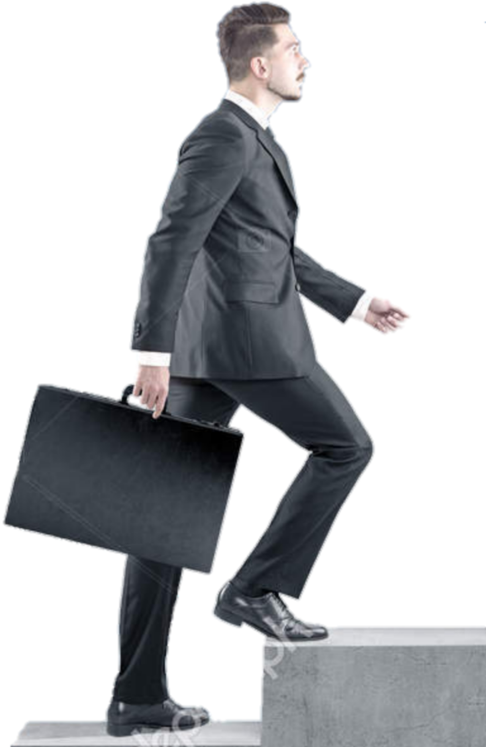 Businessman Ascending Stairs PNG