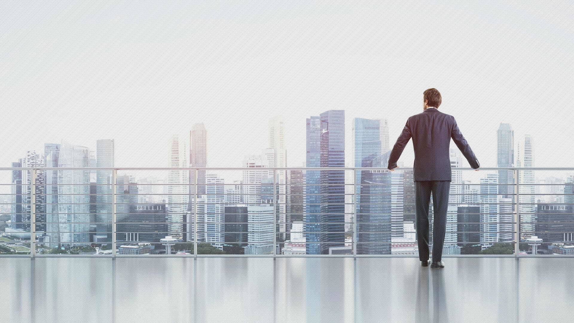 Businessman At The Rooftop Wallpaper