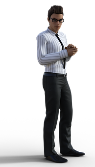 Businessman Character3 D Model PNG