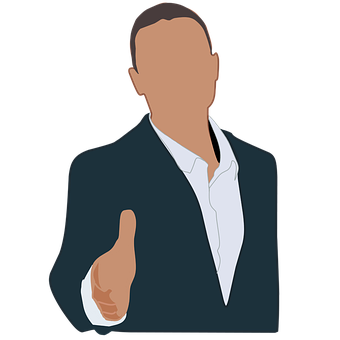 Businessman Extending Hand Vector PNG