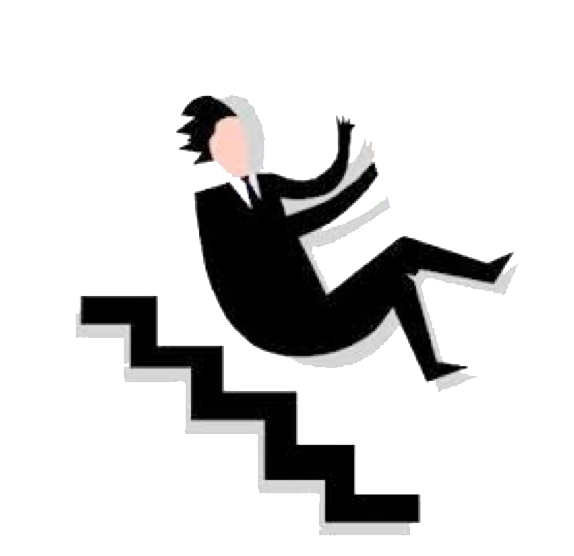 Businessman Falling Down Stairs PNG