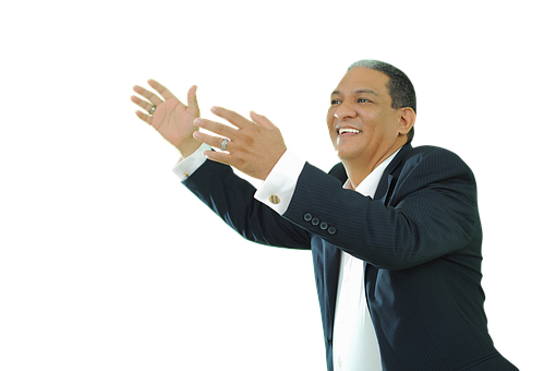 Businessman Gesturing With Hands PNG