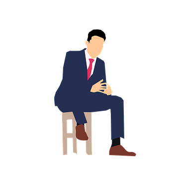 Businessman Seated Silhouette PNG