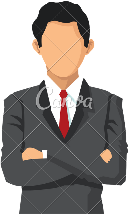 Businessman Silhouette Vector PNG