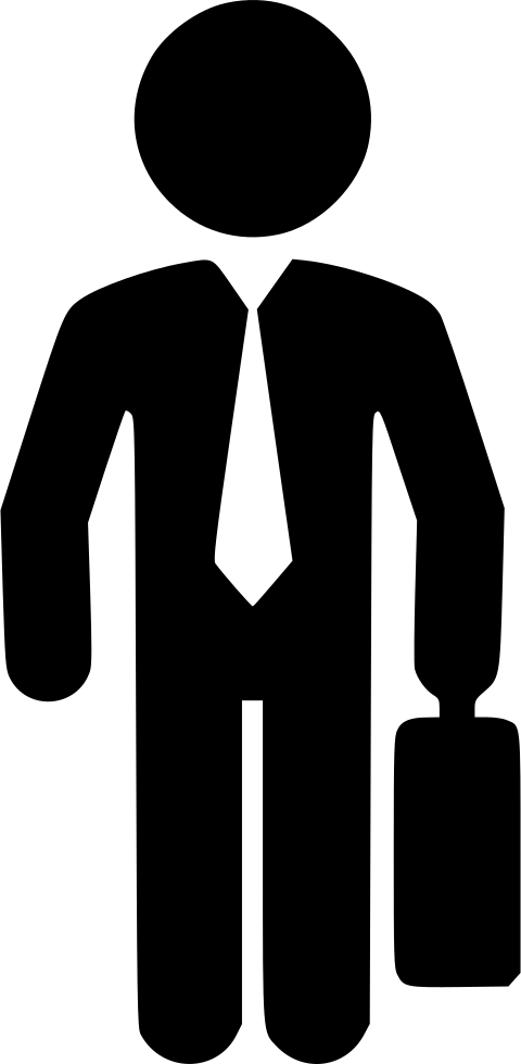 Businessman Silhouettewith Suitcase PNG
